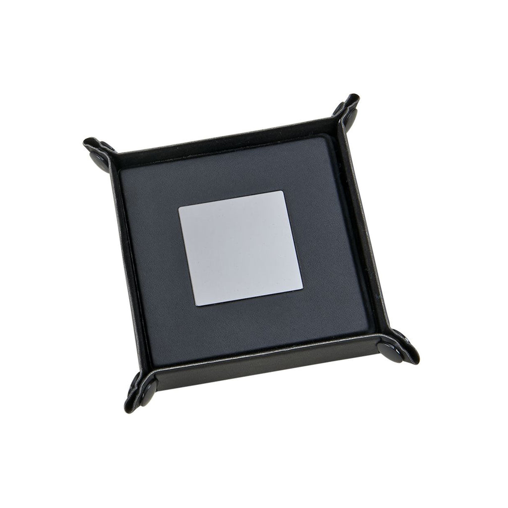 Black Leatherette Coaster Set of 5 – Elegant Home Decor Gift