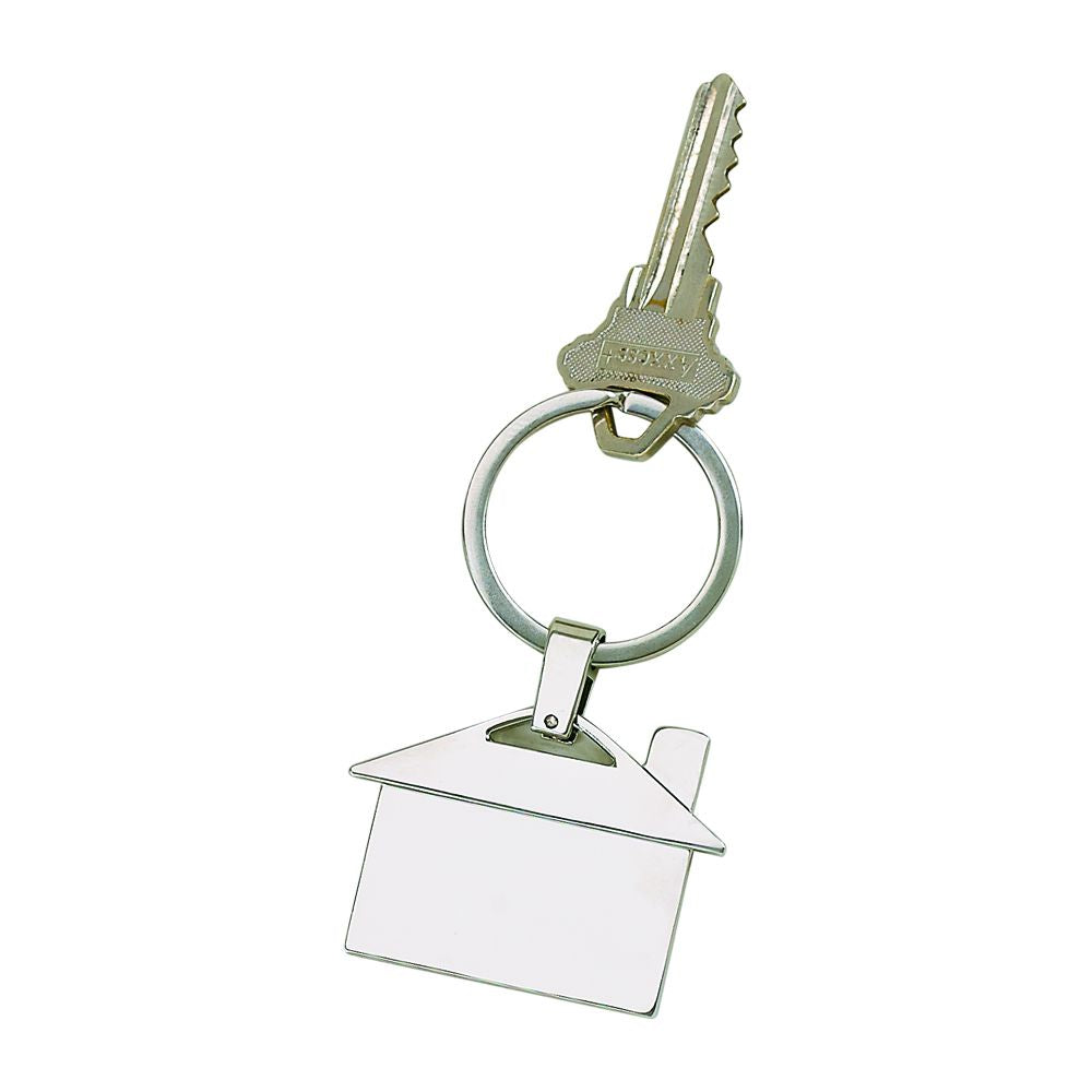 House Shaped Keychain – Silver Housewarming Gift Keychain | New Home Gift