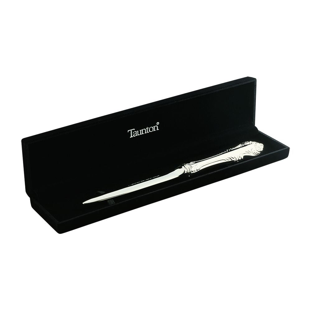 King's Pattern Letter Opener – Elegant Silver Desk Gift | Office Gift