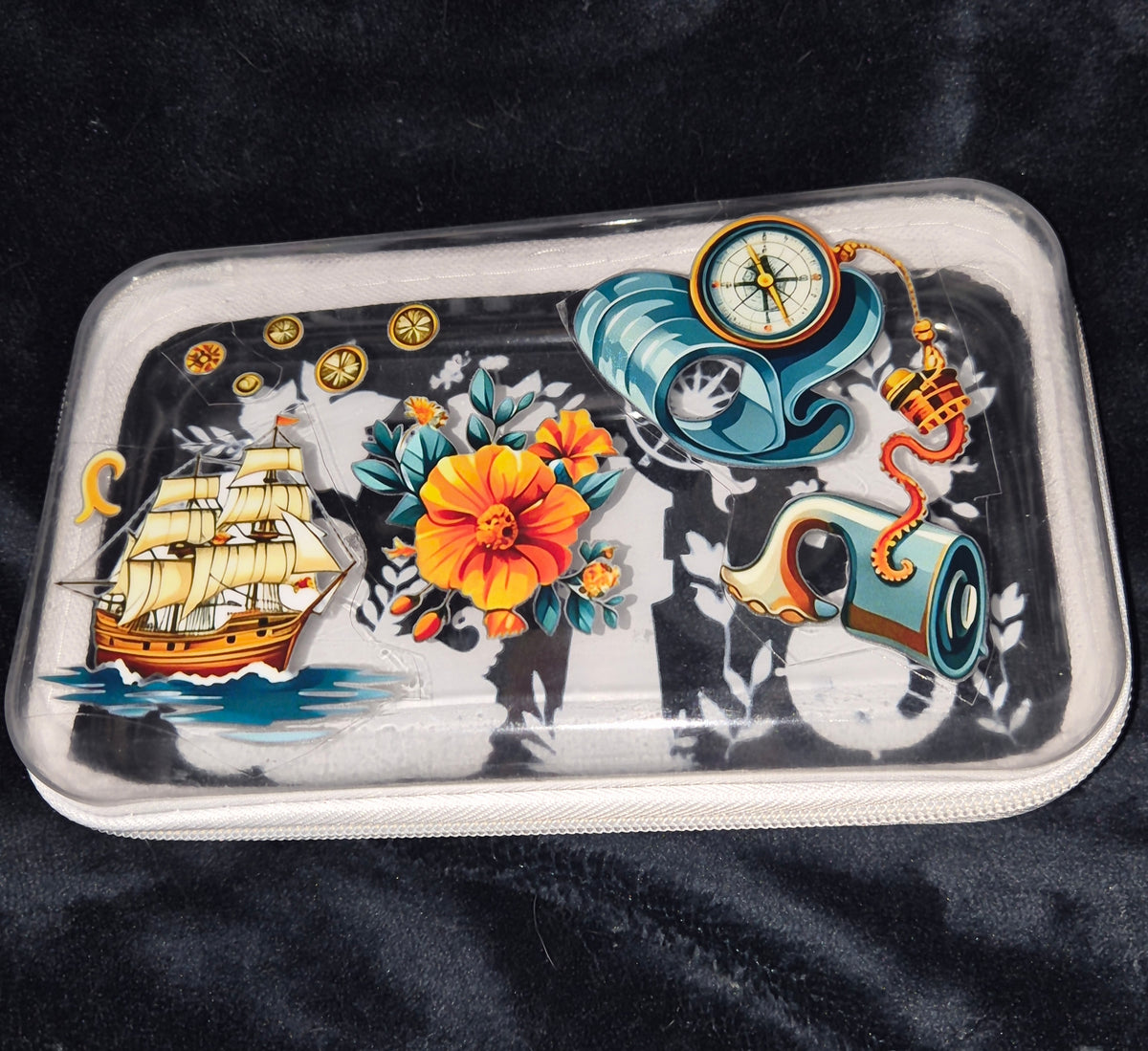 Pirate Ocean Zippered Travel Case