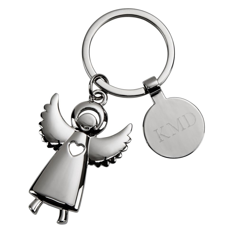 Standing Angel Keychain with Engraving Tag – Memorial Gift | Sympathy Gift