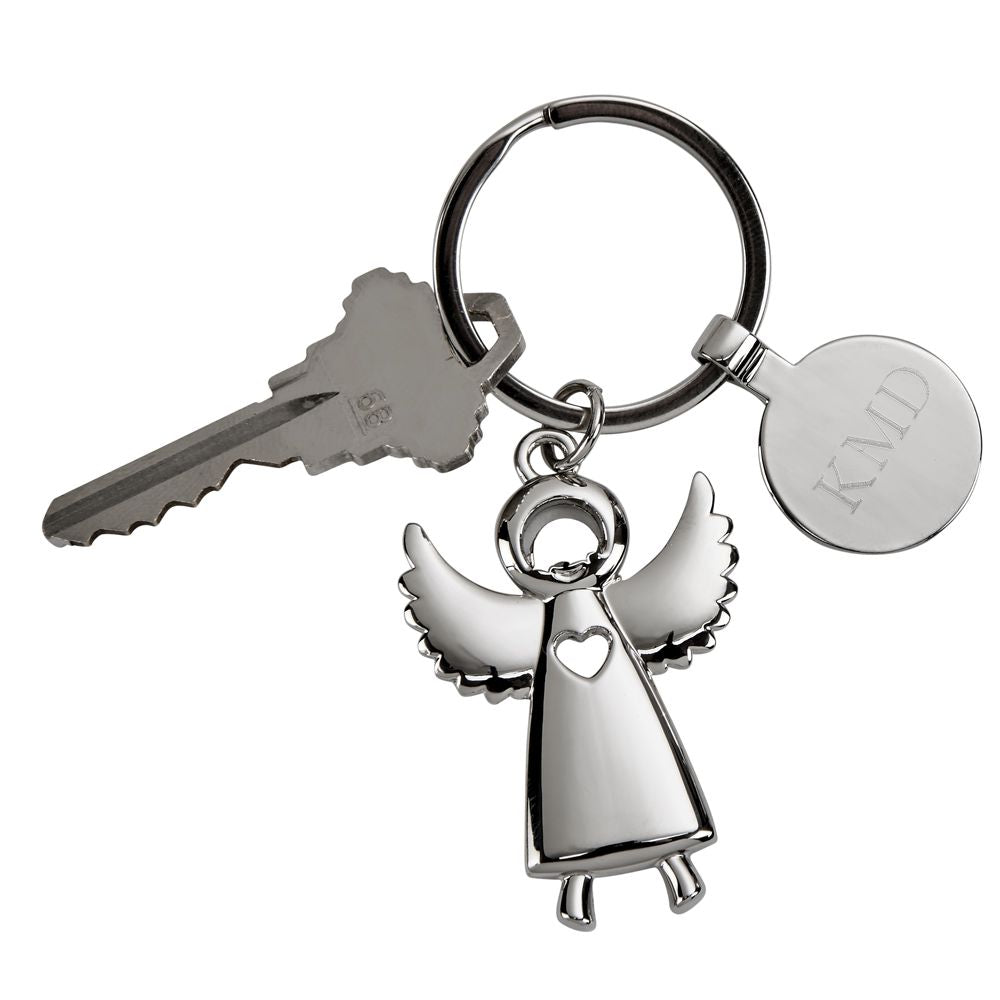 Standing Angel Keychain with Engraving Tag – Memorial Gift | Sympathy Gift