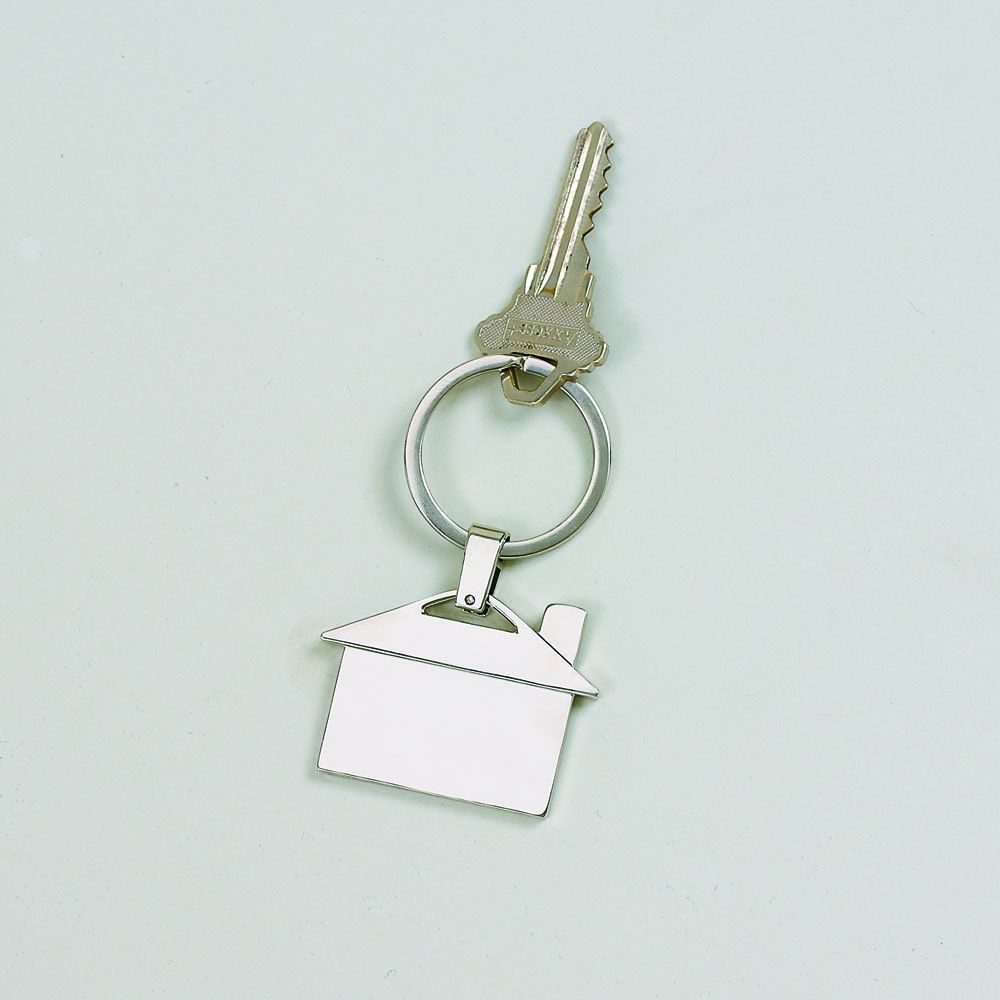 House Shaped Keychain – Silver Housewarming Gift Keychain | New Home Gift