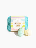 Blue Golden Egg Bath Bombs – Shimmer Mini Bath Balms Set | Gift for Her