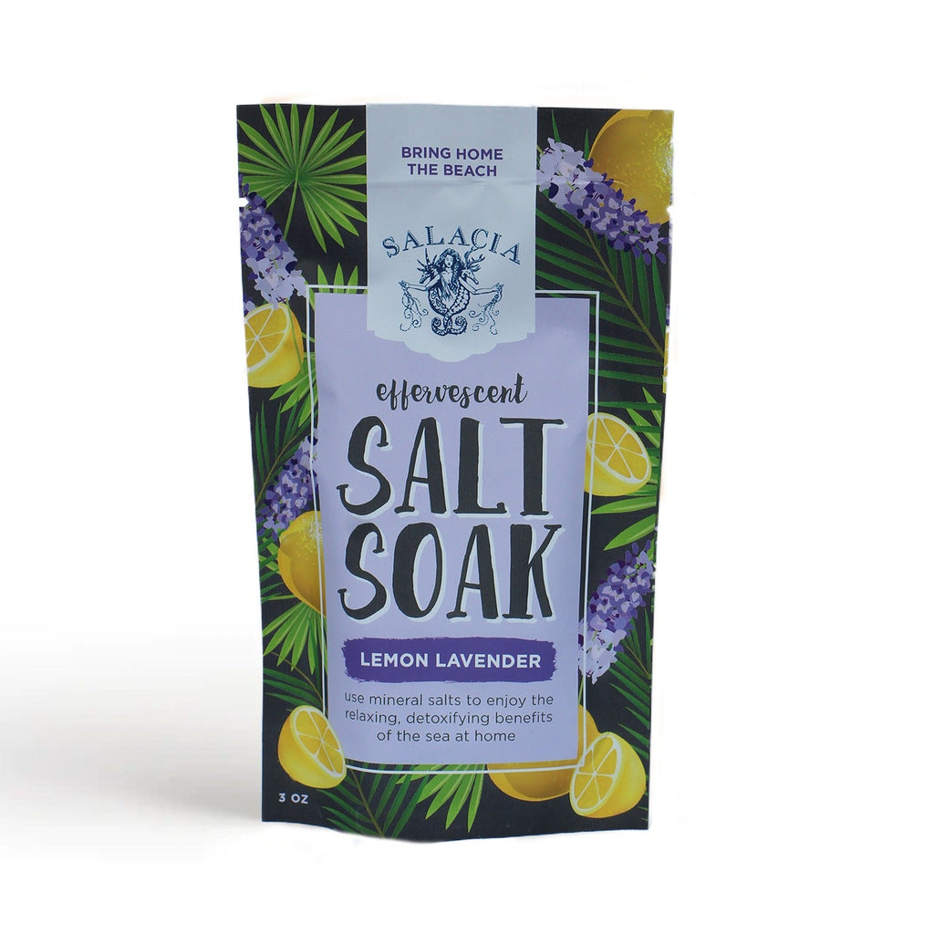 Lemon Lavender Effervescent Salt Soak – Detox Mineral Bath Salts | Relaxing Spa Gift