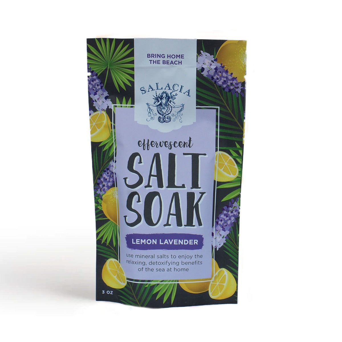 Lemon Lavender Effervescent Salt Soak – Detox Mineral Bath Salts | Relaxing Spa Gift